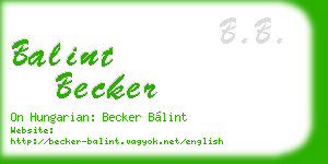 balint becker business card